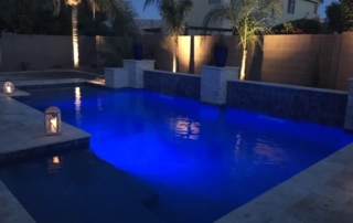 Finest Finish Jewels for pools Topaz evening pool with lanterns 2