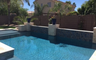 Finest Finish Jewels for pools Topaz daytime pool with travertine deck 3