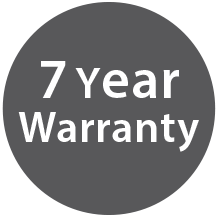 Universal Mini Pebble 7-year warranty sticker