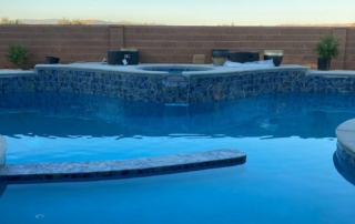 Sparkle Quartz lakeside pool and spa