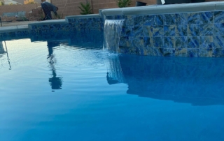 Sparkle Quartz pool with water feature