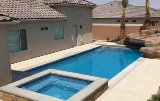 Finest Finish Sparkle Quartz spa and pool seen from above