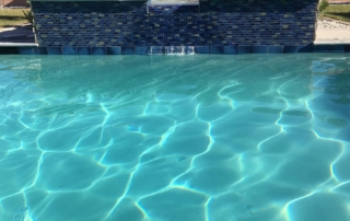 Finest Finish Sparkle Quartz White Pool with spa with water feature