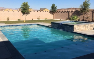 Finest Finish Sparkle Quartz White Pool with spa with water feature 2