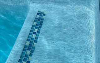 Sparkle Quartz Lakeside blue tile detail baja ledge