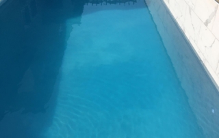 Sparkle Quartz Lakeside pool with marble finish wall