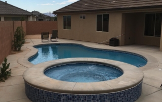 Sparkle Quartz lakeside spa tile pattern exterior