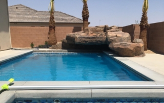 Finish Sparkle Quartz spa and pool from ground level