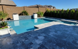 Finest Finish Jewels for Pools 40% Laguna pool with planters