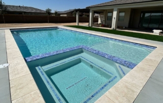 Finest Finish Sparkle Quartz White spa with pool
