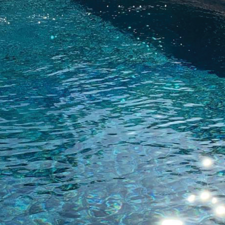 Deep blue swimming pool water color