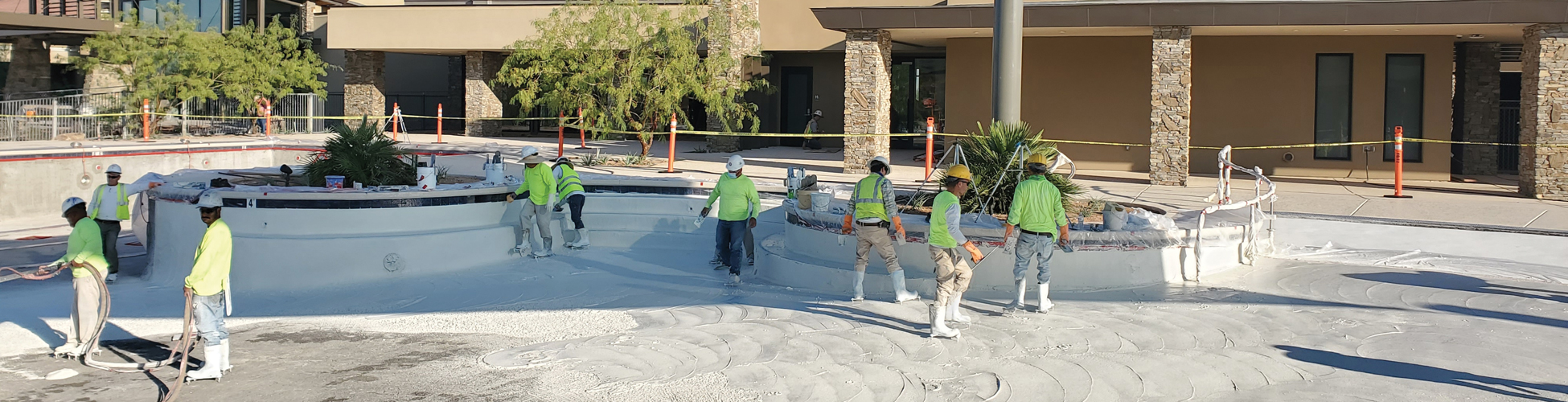 swimming pool construction in progress