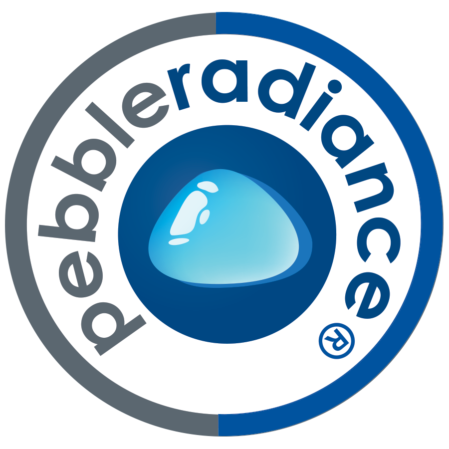 Pebble Radiance Icon - blue glass pebble