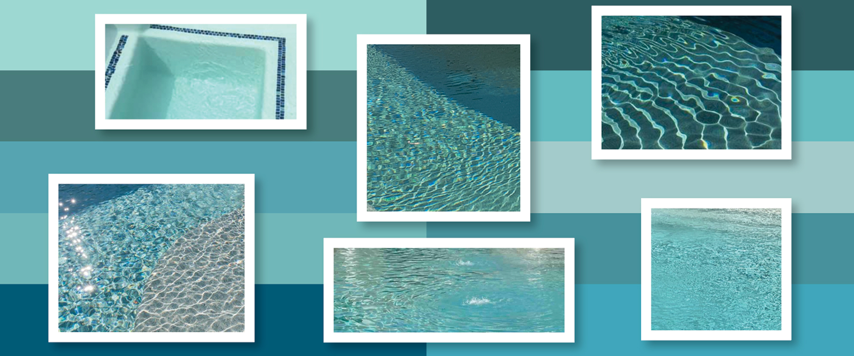 Blue Green shades of swimming pool water color