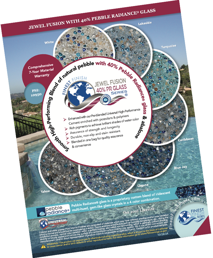 Small image of Jewel Fusion Brochure showing round samples for link to brochure