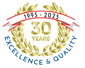 Universal White Cement 30 year emblem with laurel wreath